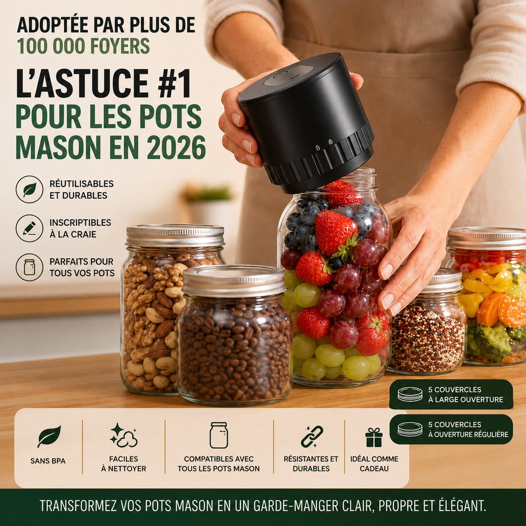 MasonVac™ — Scelleuse sous vide pour pots Mason