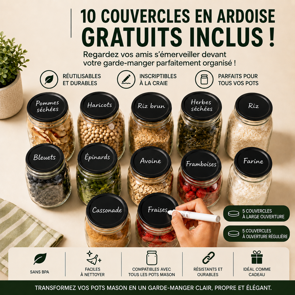 MasonVac™ — Scelleuse sous vide pour pots Mason