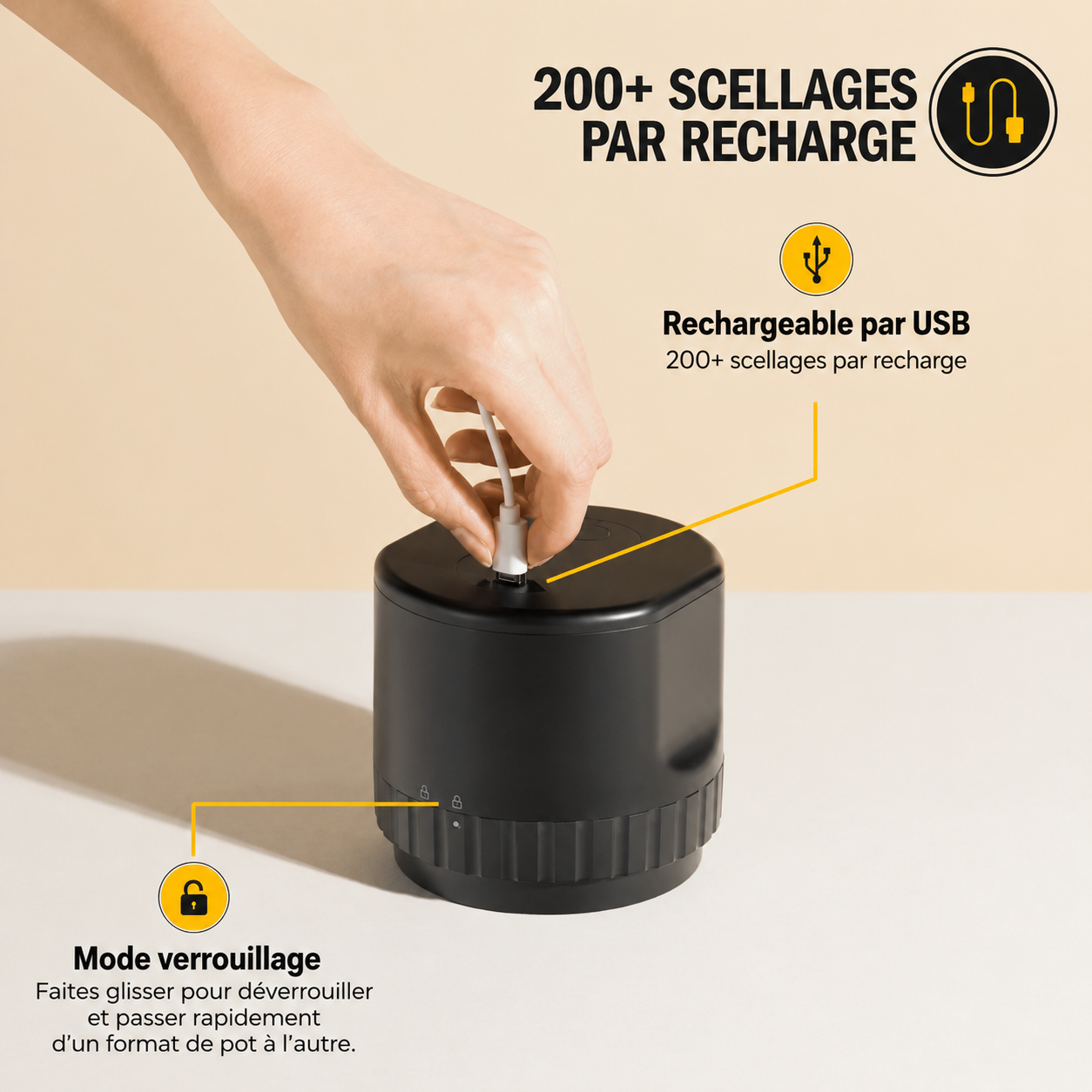 MasonVac™ — Scelleuse sous vide pour pots Mason